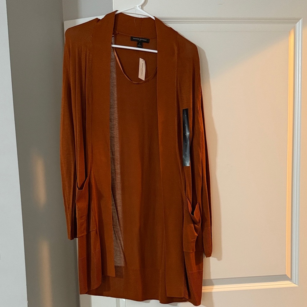 Banana Republic Rust Cardigan Sweater